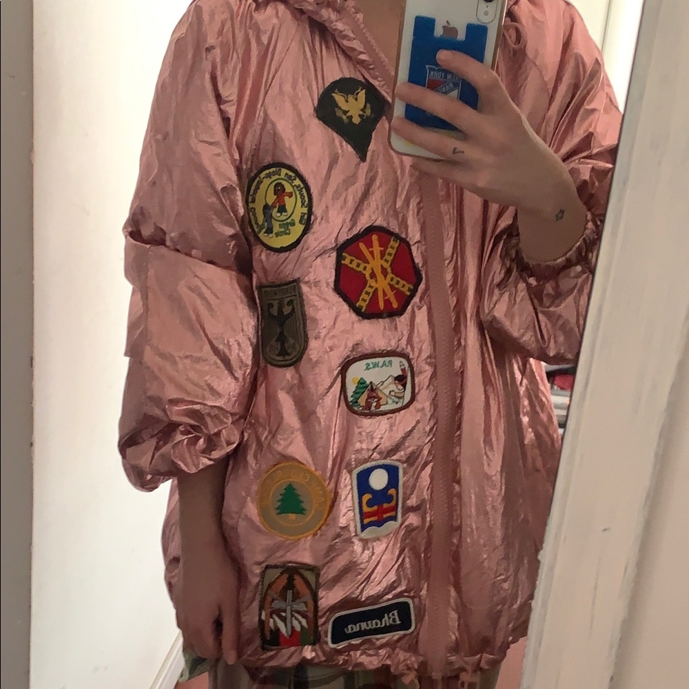 unique space jacket with patches 💕